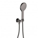 Kaya Hand Shower, Round Plate, Gun Metal